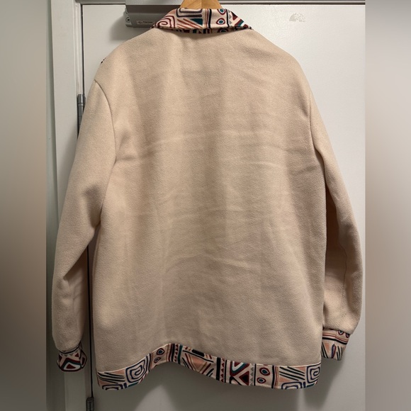 Men's Beige Aztec Patterned Jacket - Picture 3 of 3